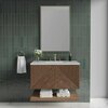 James Martin Vanities Marcello 36in Single Vanity, Chestnut w/ 3 CM Eternal Serena Top D200-V36-CSN-3ESR